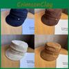 Women Fashion Solid Color Suede Flat Top Hat For Autumn And Winter Wearing