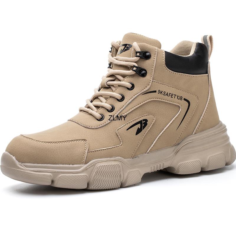 Неразрушимые мужские рабочие защитные ботинки, высокие рабочие ботинки с защитой от ударов и проколов, промышленные зимние ботинки, мужская защитная обувь