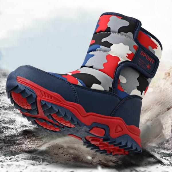 Зимняя теплая обувь для мальчиков и девочек, детские зимние сапоги, толстая плюшевая обувь, однотонные детские короткие сапоги, зимние ботинки для детей, теплые ботинки для