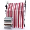 2PCS Bath Towel Striped Pattern Thickened Absorbent Towel Set Soft Face Towel for Home Bathroom Spa Quick Drying Microfiber