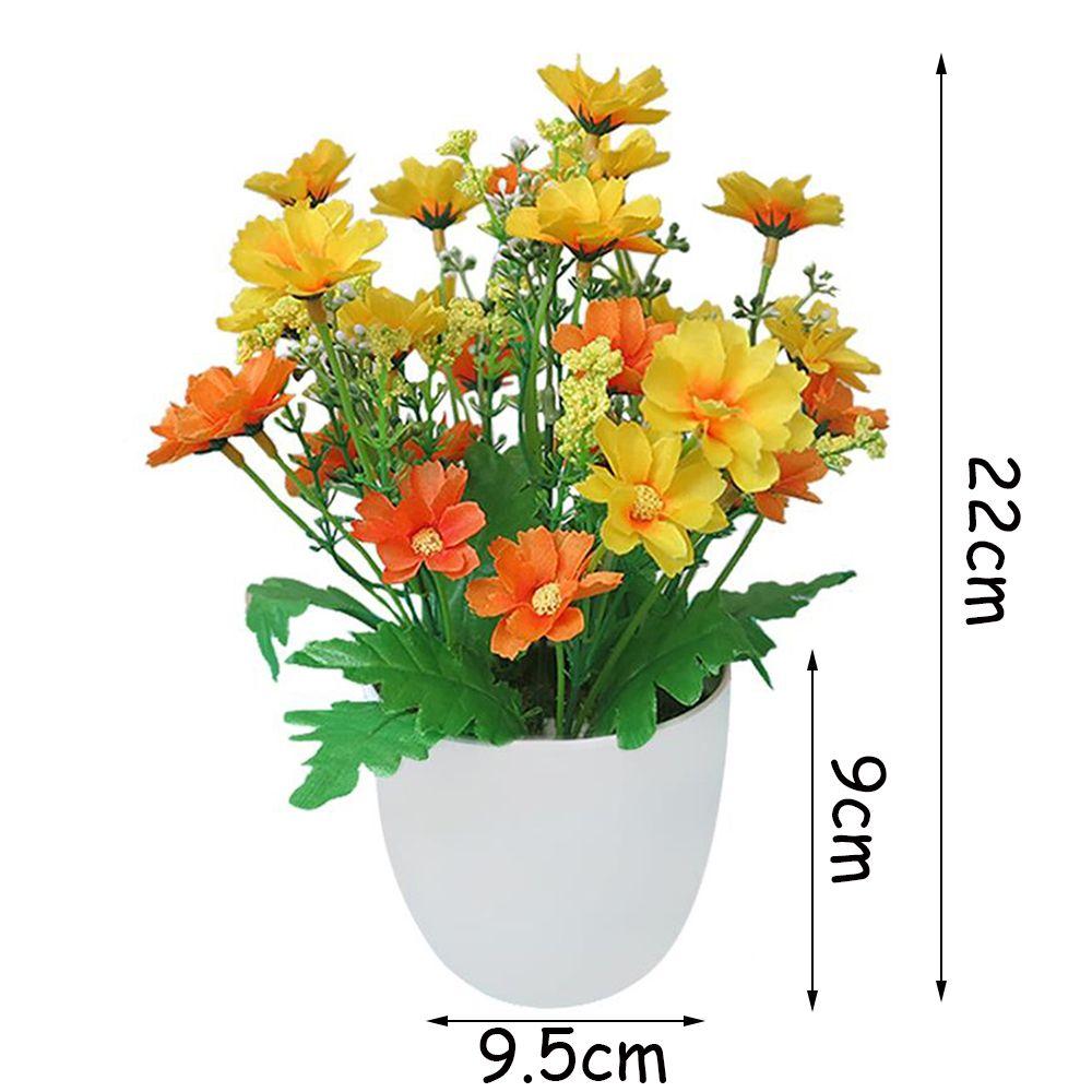 Домашний декор Праздничные принадлежности Искусственные растения Шелковые хризантемы Имитация бонсай Цветы в горшках