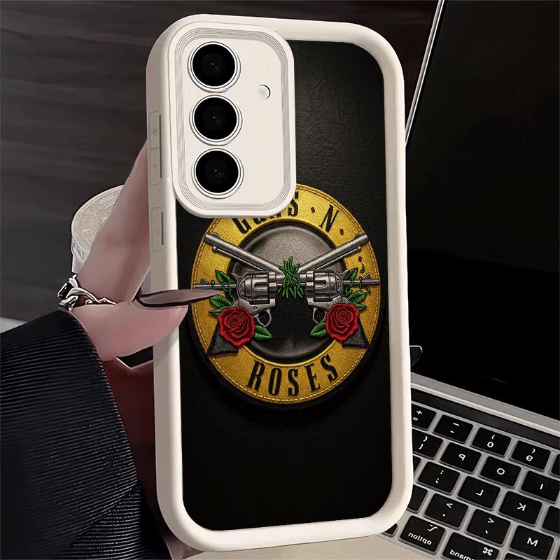 Чехол для телефона для Samsung Galaxy A17 A16 A15 A14 A13 Ремешок G-Guns N R-Roses A56 A36 A26 A55 A35 A25 A54 A34 A24 A53 A33 A23 A07 A06