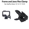 Jaws Flex Clamp Mount Gooseneck Mount For GoPro Hero 13 12 11 10 9 8 7 6 5 SJCAM Insta360 X2 X3 X4 DJI Osmo Action Cameras