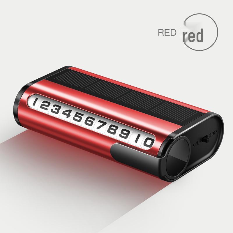 Временная табличка для парковки автомобиля на солнечной батарее со скрытым номером телефона