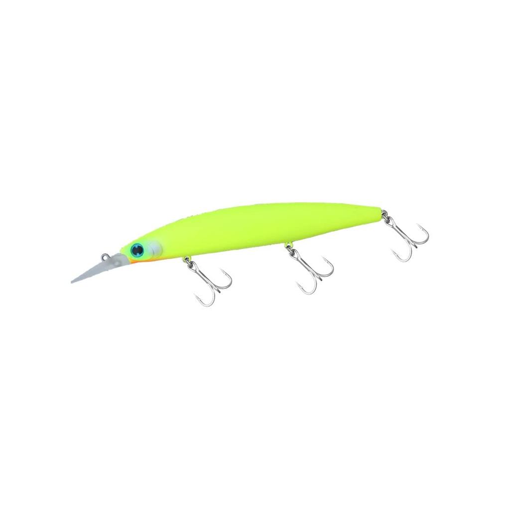 Daiwa Shoreline Shiner Z Set Upper 110SDR Matte Chartreuse for targeting bluefin Rattlin' (Lure tuna)
