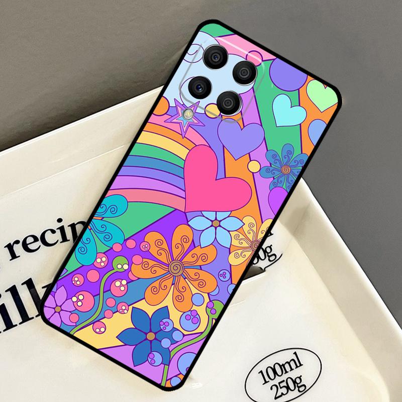 retro Groovy hippie boho rainbow Case For Samsung Galaxy M32 M12 M52 M15 M35 M55 M31 M56 M36 M16 M06 M13 M33 M53 M14 M34 M54