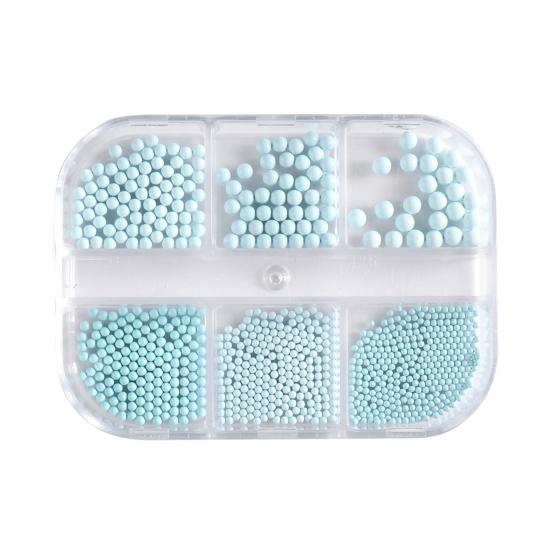 6 сеток/коробка ювелирных изделий для ногтей. Изысканные легкие многоцветные макароны «сделай сам», полный круглый жемчуг для дизайна ногтей.