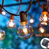 Solar Led G40 Globe Christmas Garland Street Fairy String Light Wedding Bulb Outdoor Lamp For Party Holiday Garden Light