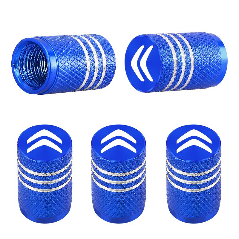 5PCS Aluminium Car Tire Valve Stem Caps Cover For Citroen C5X C6 DS C3-XR C4L C4 C1 C5 C6 VTS C-ELYSEE Auto Accessories amb123
