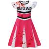 Halloween Party Cos Costume Show Clothes Children'S 3D Digital Printing Flying Sleeve Dress Straight