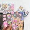 3D Объемные Наклейки Мультяшный Медведь Китти Наклейки с Попкой Дети Девочки DIY Скрапбукинг Чехол для Телефона Наклейки Милые Объемные Наклейки