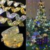 5/10M Xmas LED Light Strip Lace Bows Christmas Decoration Light Window Display