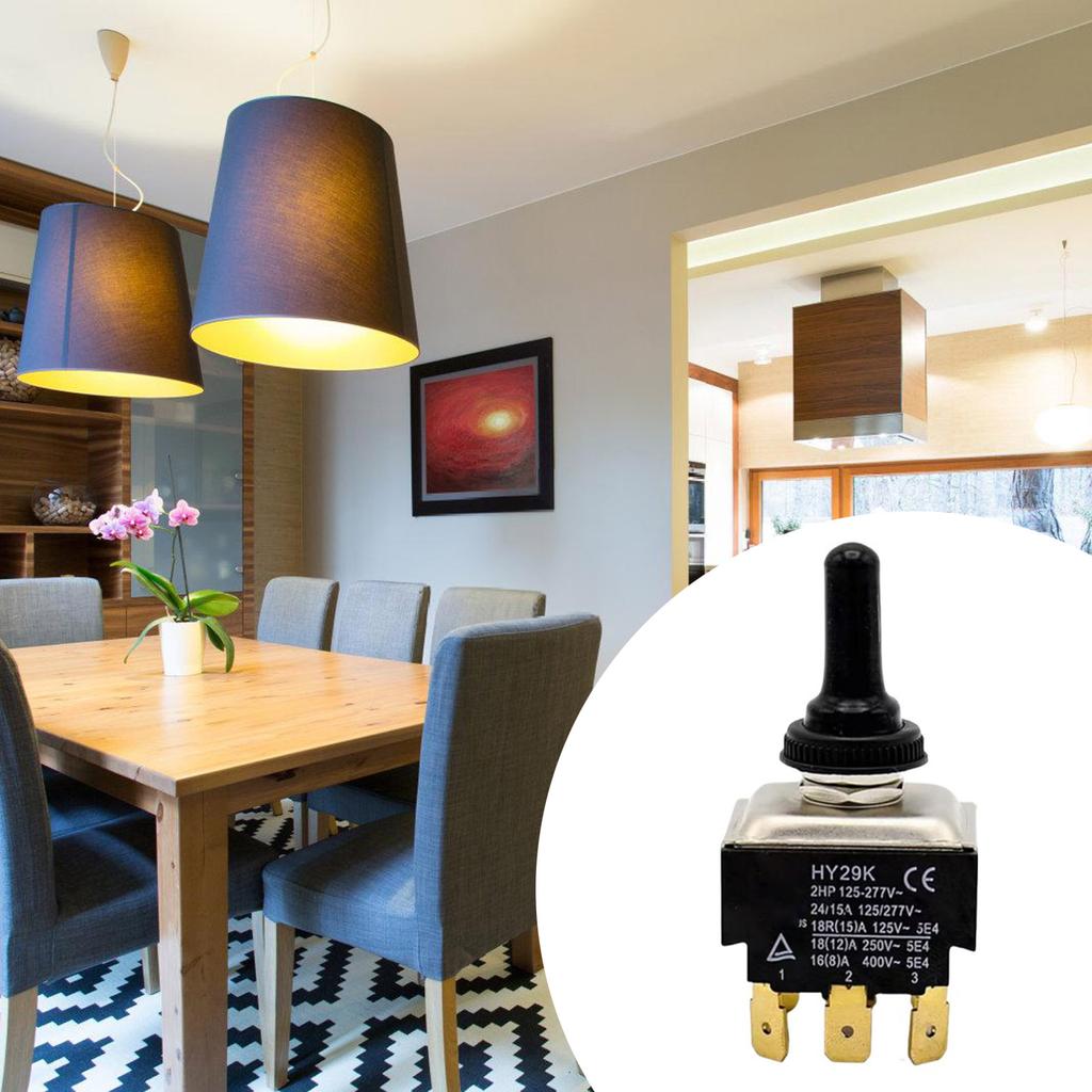 3-позиционные тумблеры HY29K с 9 контактами 9-контактные кнопочные переключатели Простая установка для домашних электроустановок