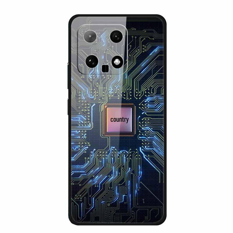 Чехол для телефона Xiaomi 14: Дизайн с разноцветными бабочками, Закаленное стекло, Креативный стиль, Хит продаж