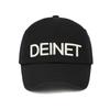 DEINET DEINET WASHED LOGO CAP IN BLACK
