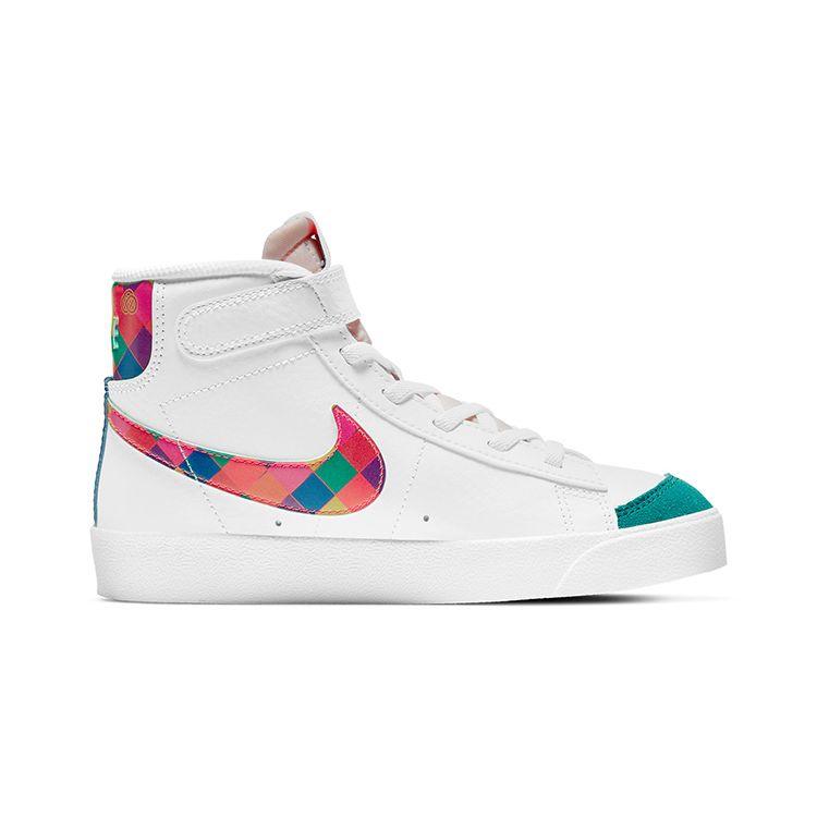 Nike Blazer Mid 77 BP Китайский Новый год - Весенний фестиваль Детские кроссовки Белый Дух-Teal Racer-Blue DD8490-163