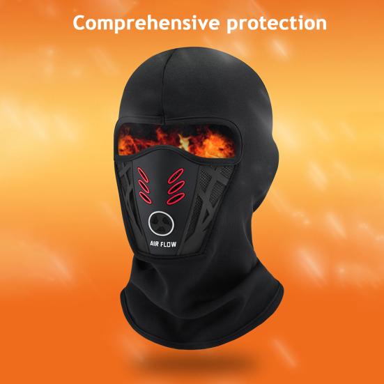 Балаклава Горнолыжная Защита Лица Мужская Женская Для Улицы В Холодную Погоду Зимняя Мотоциклетная Сноубордическая Катание Велосипед Ветрозащитная Термофлисовая Защита Лица Шарф-Маска На Шею
