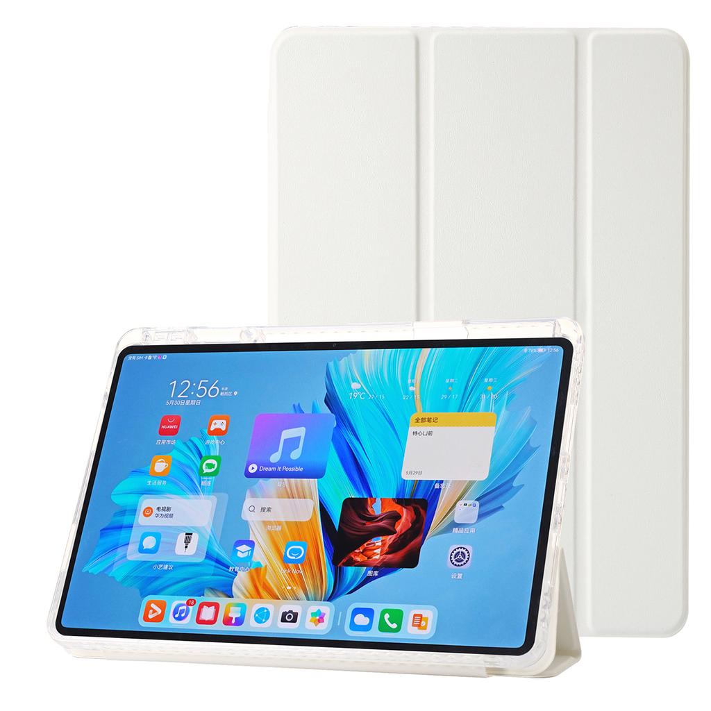 Для Huawei MatePad 11.5 S (2025)/Чехол для MatePad 11.5 S с подставкой-книжкой, из ПУ-кожи + ТПУ + прозрачного акрила, цвет Черновато-зеленый