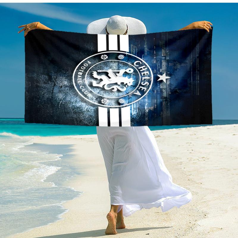 1pc C-Chelsea Beach Towel, Comfortable and Thick, and Swimming/Bath/Picnic/Camping Towel, Suitable for Seaside Beaches