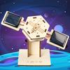 DIY Solar Artificial Satellite Model Kit Educational Handmade Wooden Puzzle Satellite Model Kids Science Exploration Projects STEM