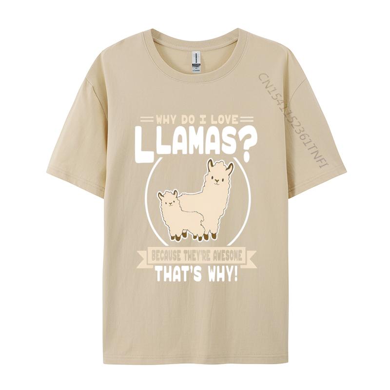 Why Do I Love Llamas Because Theyre Awesome T Shirts Men T Shirt Cotton Oversized Tee Tops Kawaii Clothes