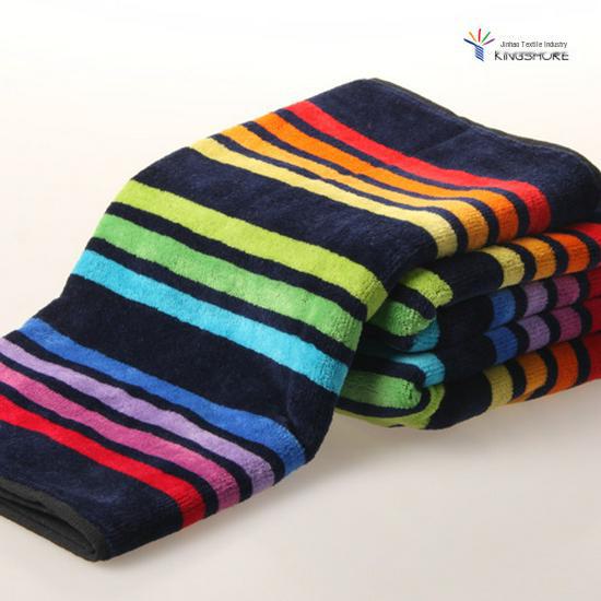 Gold Number Pure Cotton Gradient Striped Jacquard Face Towel Set