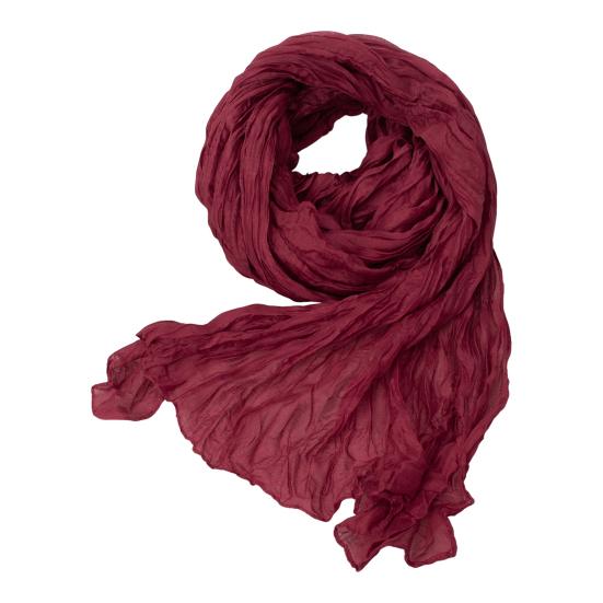 Women Scarf Retro Pleated Design Thin Scarf Soft Flax Shawl Scarf Daily Wear Outdoor Activities Versatile Accessory