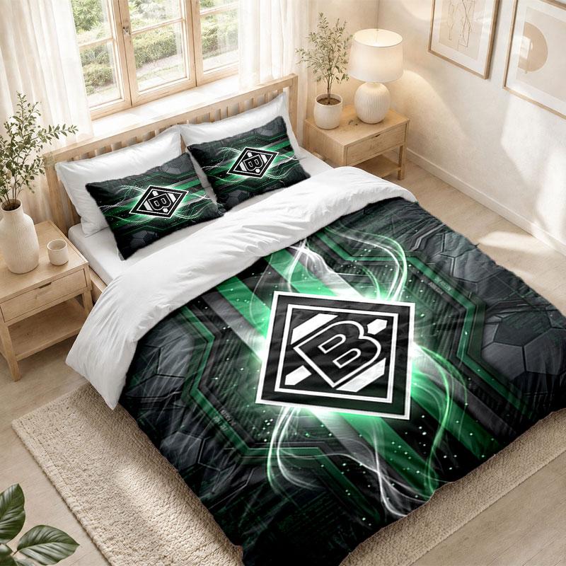 Bedding Set 1 Duvet Cover 2 Pillowcases Borussia Mönchengladbach Print Bedroom Home Decoration