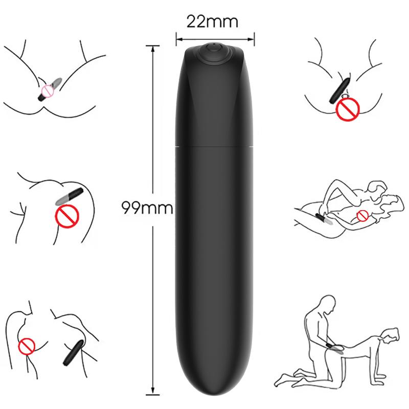 Мощный мини-вибратор-пуля 19 скоростей Дилдо Стимулирует женский клитор, влагалище, точку G Массажер Мастурбатор Секс-игрушки для взрослых 18 Женщин