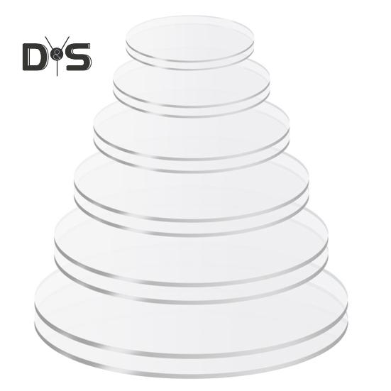 2 шт. акриловые тарелки для торта, нелипкие, прочные, универсальные, прозрачные круглые диски для торта с масляным кремом для сервировки торта