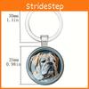 Metal Dog Illustration Keyring With Vintage Finish Ideal For Wedding Party Gifts