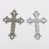 1 шт., античное серебро, бронза, большой крест, подвески, подвески для ожерелья, серьги, сделай сам, фурнитура для изготовления ювелирных изделий ручной работы