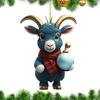 Swing Animal Goat Hanging Pendants Cartoon Goat Xmas Tree Ornament  for Cars Backpacks