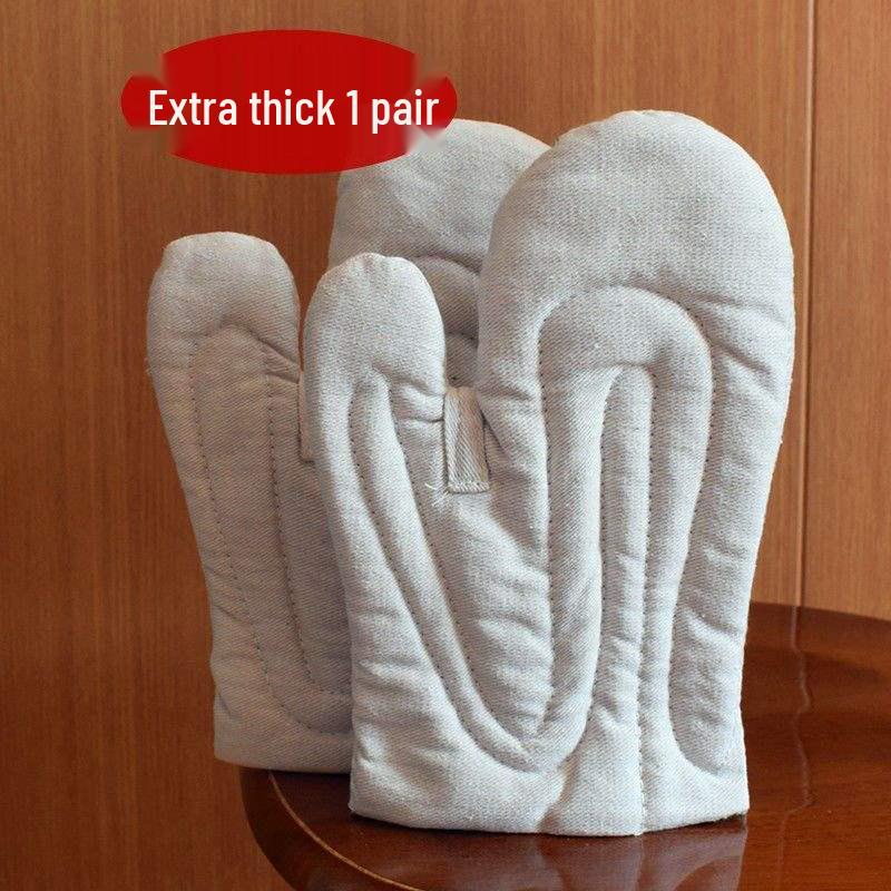 2 шт. термостойкие до 400°C промышленные хлопково-льняные прихватки для духовки