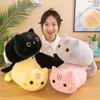 Мультяшный Кот Подушка-Кот Плюшевая Игрушка 25/35см Животные Набивные Игрушки Черный Кот Плюшевый брелок Игрушки для Девочек
