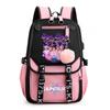 Anime Cute Cartoon K-Pop Printed Backpack Schoolbag for Teenager Student Girl Boy Bookbag Large Capacity Waterproof Travel Bag Kid Gift Rucksak