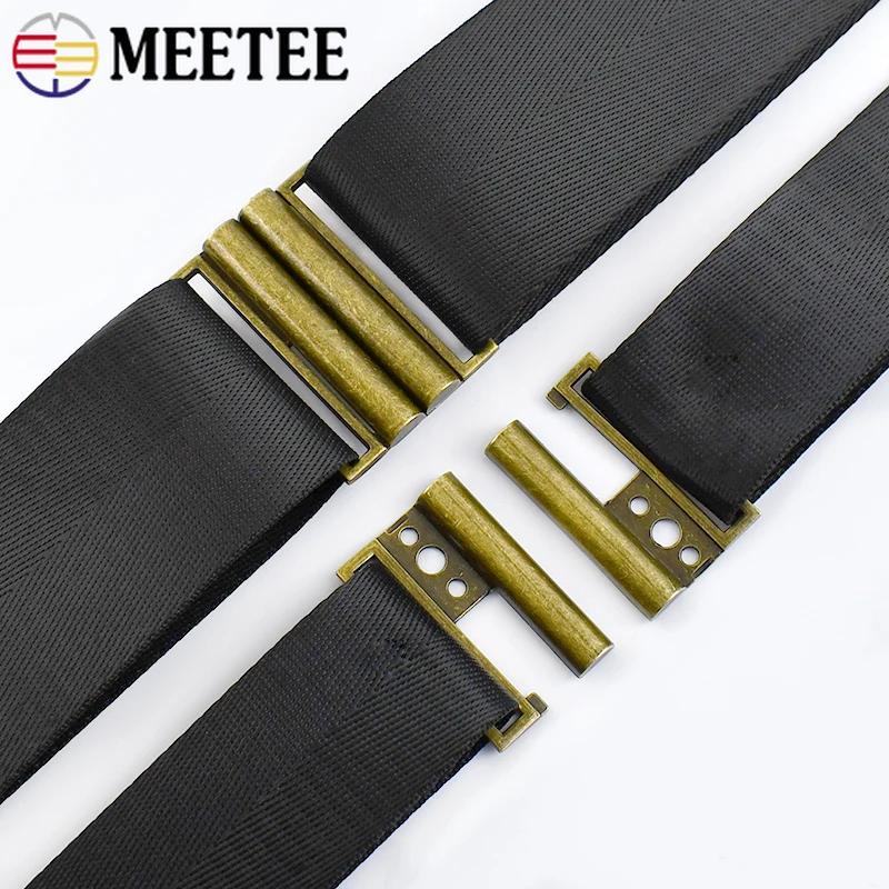 2/4Pcs Meetee 30-80mm Metal Belt Buckle Decorative Adjust Clasp Waistband Buckles for Women Coat DIY Sewing Hardware Accessories