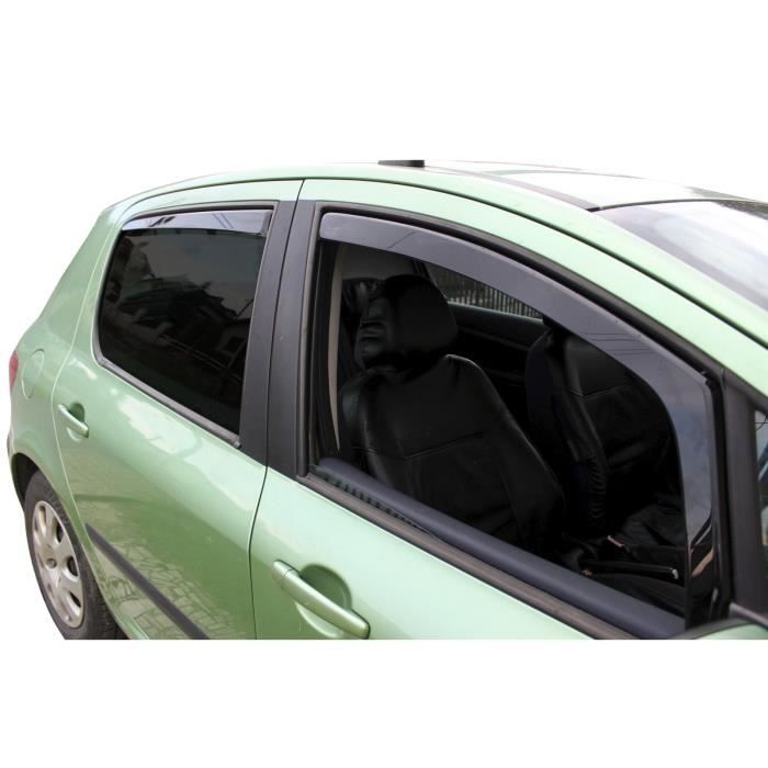 Дефлекторы воздуха - J&J AUTOMOTIVE - Peugeot 307 - Тонированный - Усиленный акрил - Простая установка