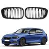 Передняя решетка радиатора подходит для BMW 1 серии F20 F21 2015-2017 г.в. Глянцевый черный двойная