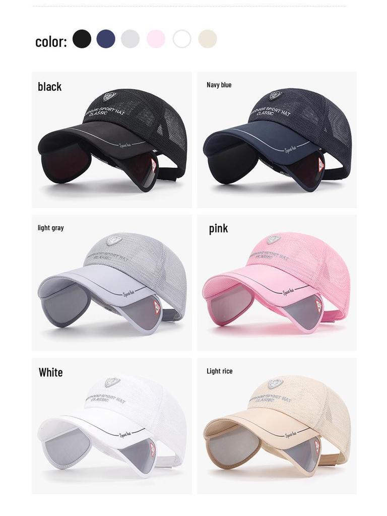 Унисекс летняя сетчатая кепка с удлиненным телескопическим козырьком для защиты от солнца на открытом воздухе