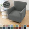 Чехол для клубного кресла-табурета из поларфлиса, однотонный, чехлы для домашнего кресла с подлокотниками, эластичные чехлы для одноместного дивана, для гостиной, барной стойки