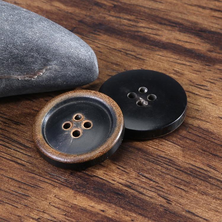 Пуговицы Рог Женская Одежда Куртка Шерстяное Пальто Высококлассные Пуговицы Универсальные Круглые Мужской Костюм Верхние Пуговицы