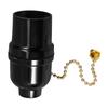 3D Printed E27 Lamp Holder Pull Chain Socket Black Plastic Lighting Accessory Lamp Base With Pull Chain Light Fixture