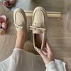 2024 Spring and Summer New Fashionable and Comfortable Doudou Shoes Versatile Front Lace-up Round Head Loafers Flat Single Shoes Women