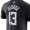 Jordan X NBA Collaboration Paul George Los Angeles Clippers Letter Number Print Crew Neck T-Shirt Unisex T-Shirt Black CV9984-016