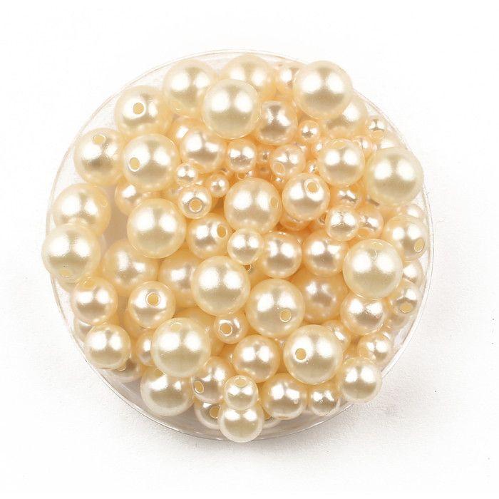 MégaCréa DIY - Perles pour enfant nacrées rondes 0,4 à 1 cm 10g