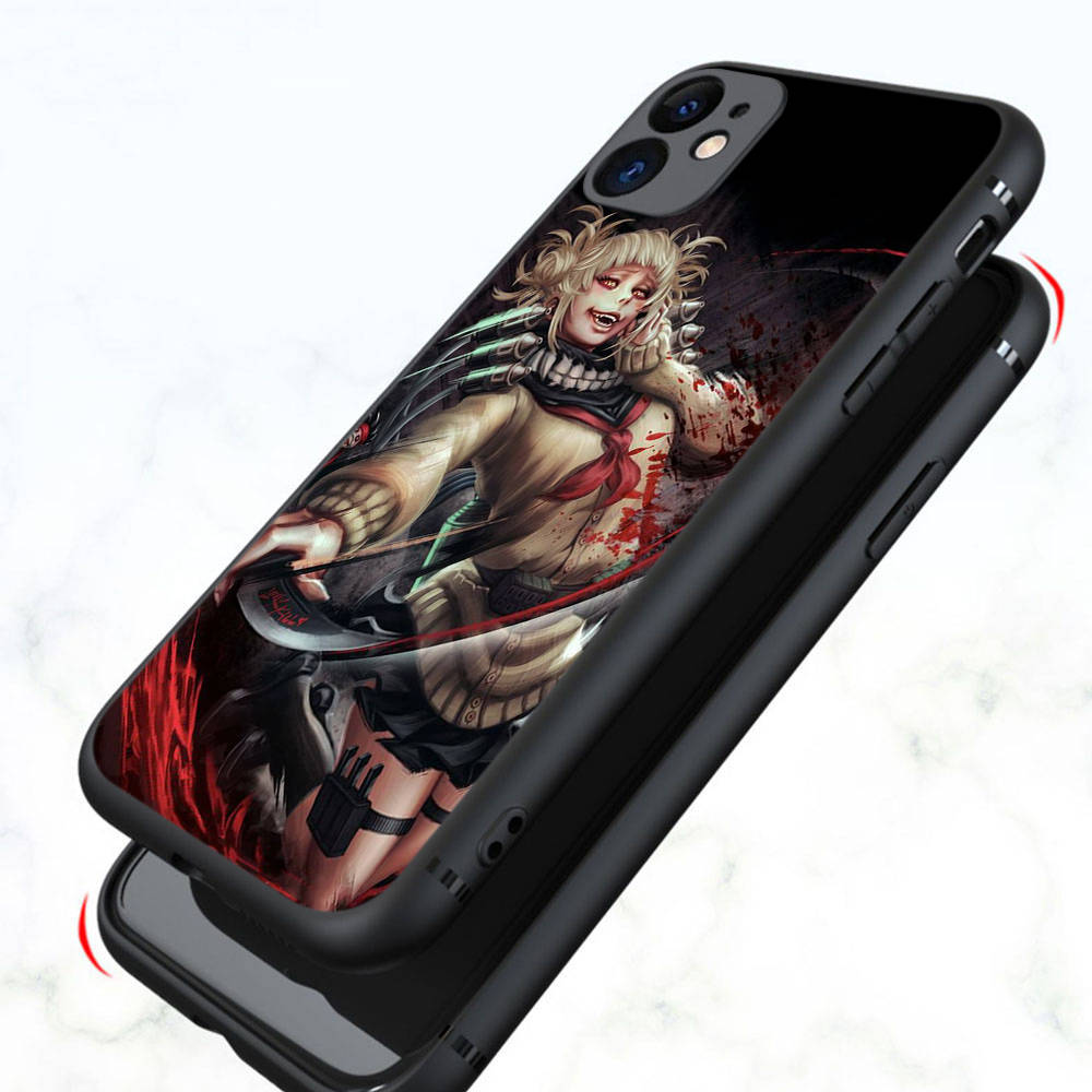 Чехол DT3 Hero Academia Toga для iPhone 16, 15 Plus, 14, 13, 12, 11 Pro, 8, 7, 6S, 6 SE, 5S, X, XR, XS Max, Realme C30, C33, C31, 9I, Huawei P30, черный, мягкий чехол