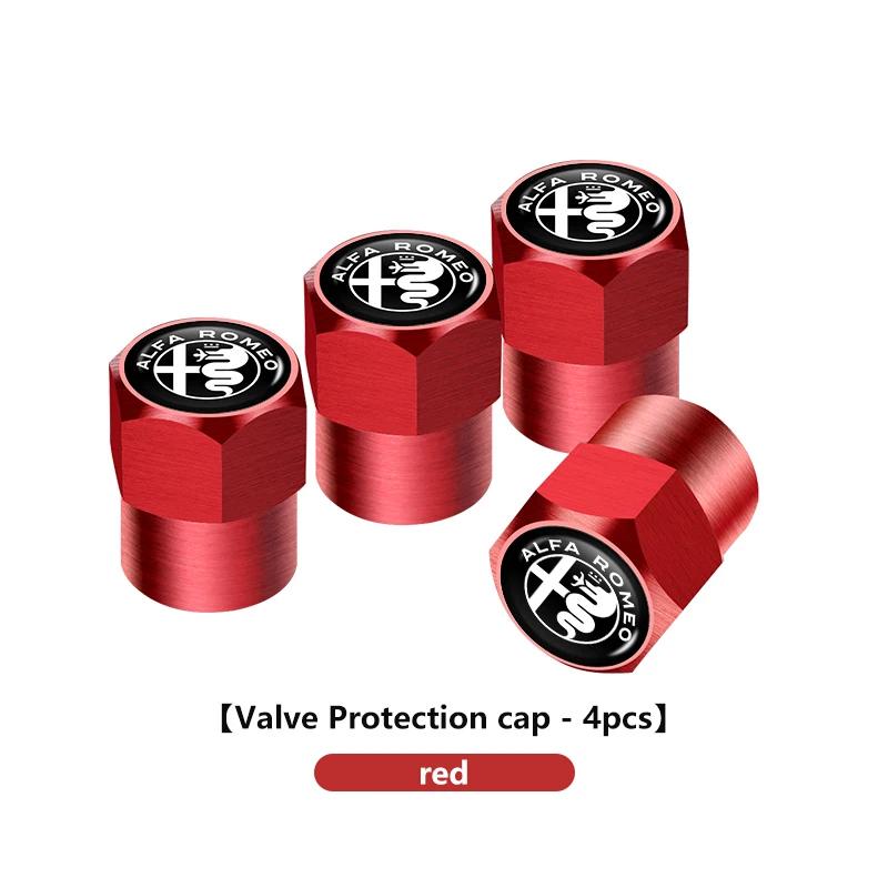 WEJKM1 Car Stickers For Alfa Romeo 4Pcs Car Tire Valve Value Protection Caps Badge Accessories For Alfa Romeo 159 Giulietta 156 147 Giu