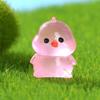 Glow in Dark Luminous Chick Figurines Resin Crafts Mini Chick Statue  Car Accessories