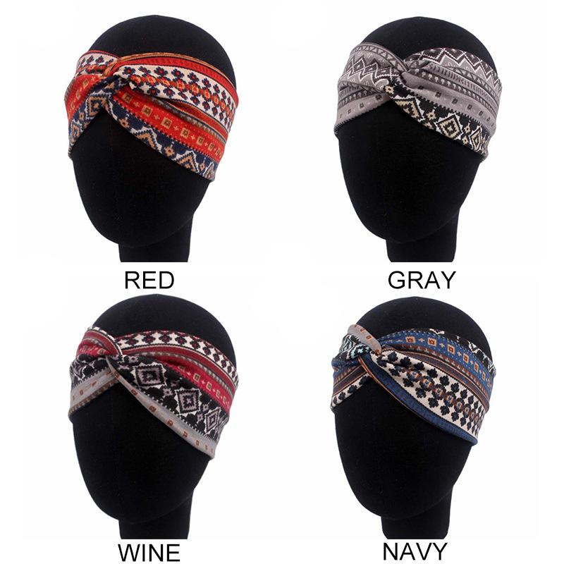 Винтажные повязки на голову, витые эластичные повязки на голову, аксессуары для волос, повязка для волос в африканском стиле в стиле бохо, тюрбан для девочек, повязка на голову, повязка на голову